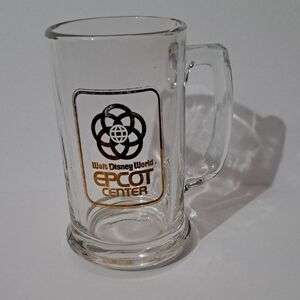 Disney EPCOT Center Clear Glass Mug